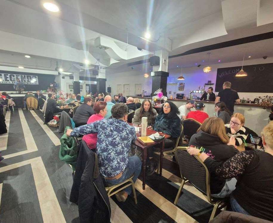 The quiz teams put their thinking caps on to find the answers to quizmaster Tommy's questions