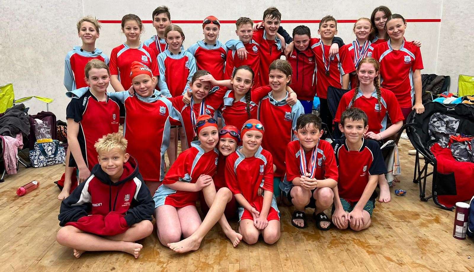 The squad at the Newmarket County Development meet