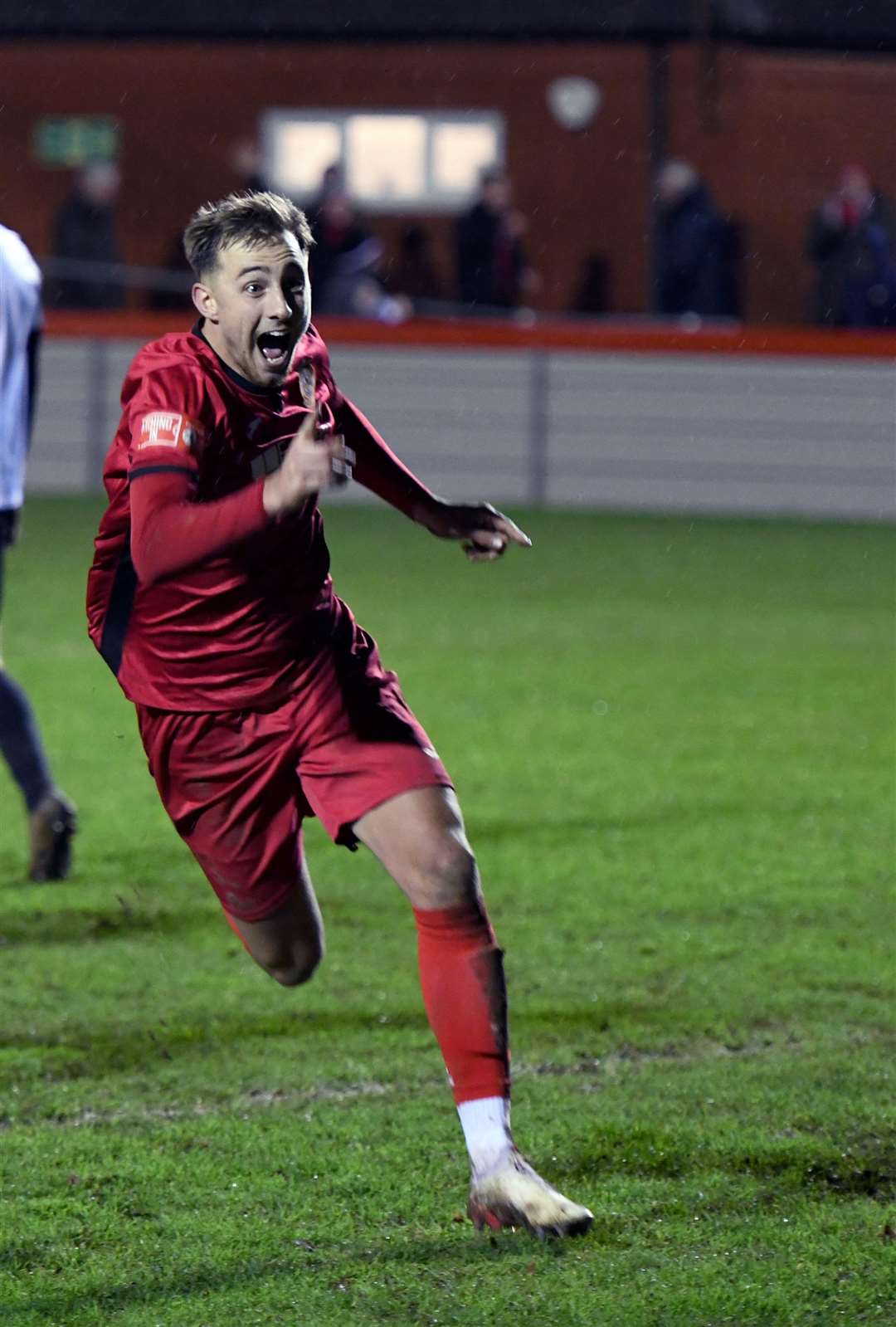 Sam Bennett scored both goals for Wisbech Town this afternoon