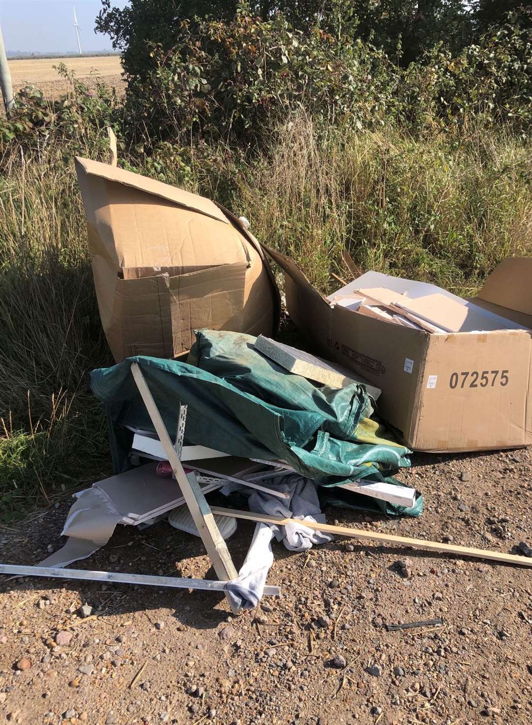 This waste found in Pondersbridge was traced back to a March resident who said he’d handed his rubbish to a man advertising on Facebook.