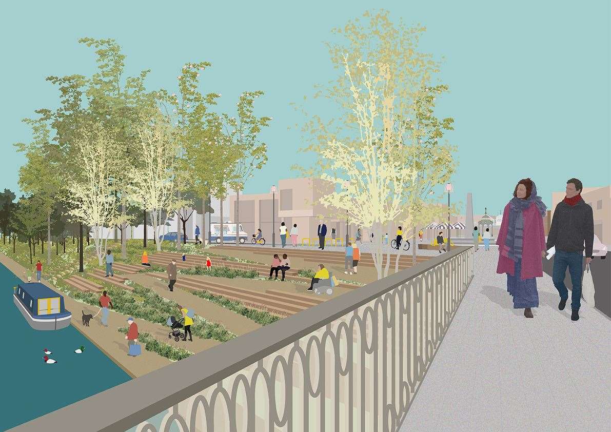 Ambitious plans submitted to transform Marchthrough the Future High Streets Fund - the plans include a stunning transformation of the town's river side. (34843413)