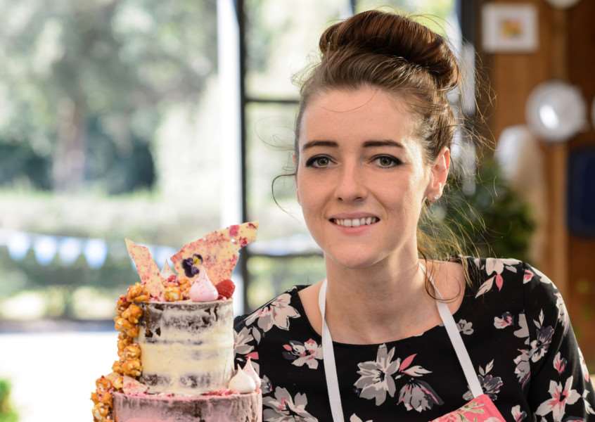 Jasmin Hartley with one of her creations made in the final of the Great Australian Bake Off.