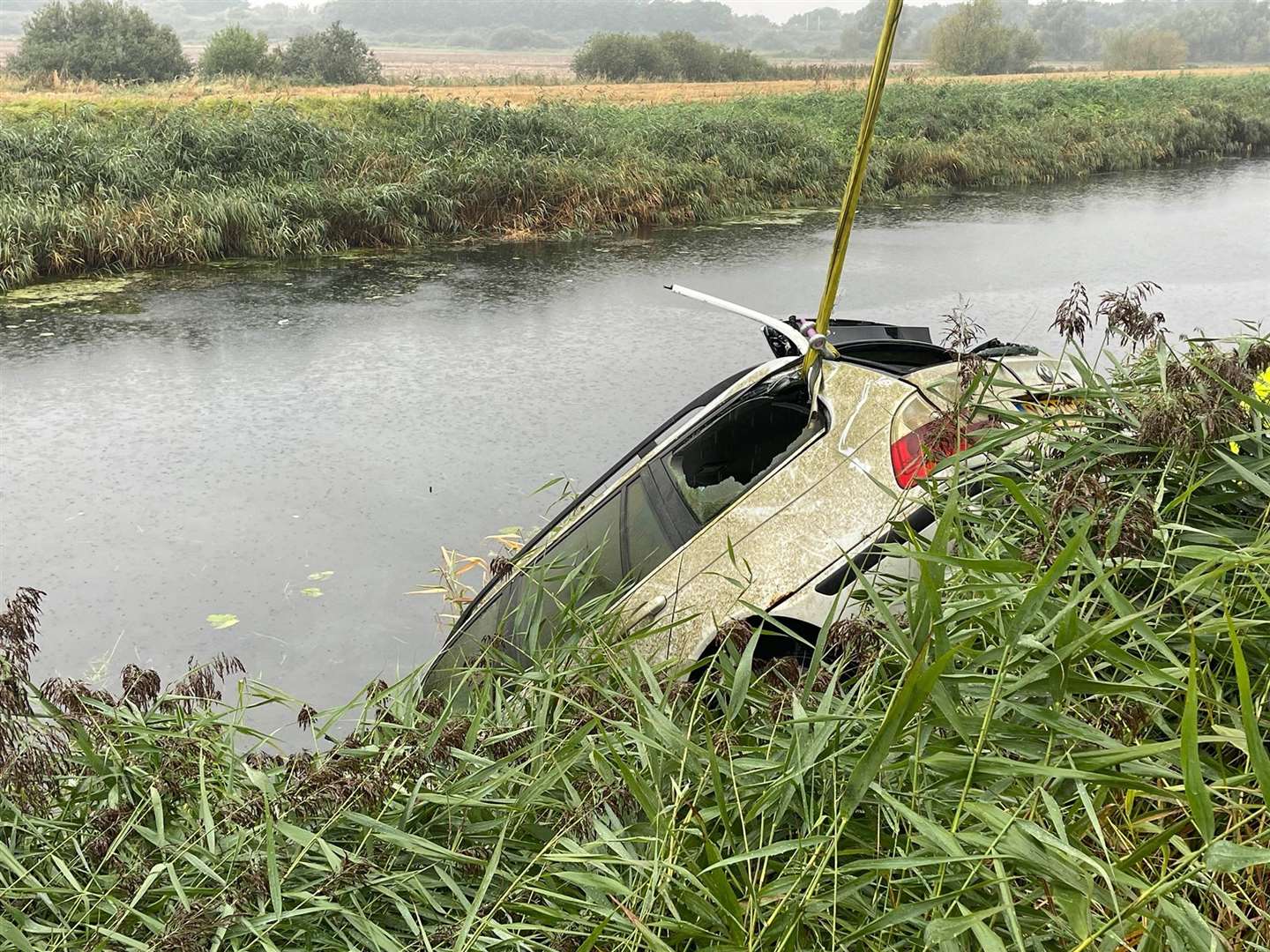 Police and emergency services worked to remove a vehicle from a Fenland river. (51222199)