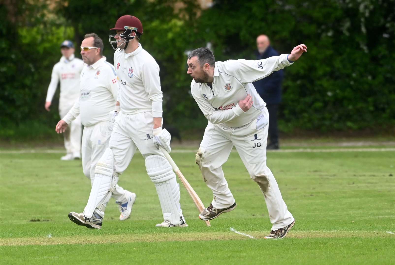 Wisbech 2nd v Royston 1st – Jamie Gollands bowling