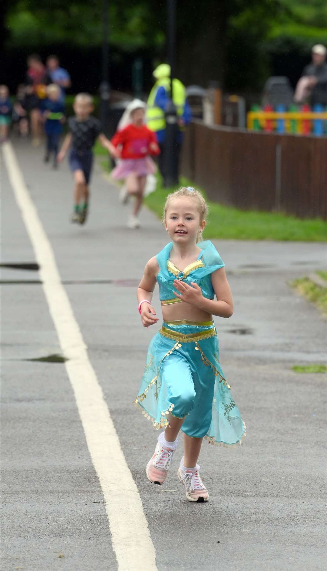 Youngsters wore fancy dress Wisbech Junior parkrun's sixth anniversary event