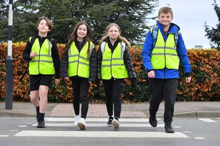 Pupils at Elm Primary School now have hi-vis jackets to keep them safer on the school run.
