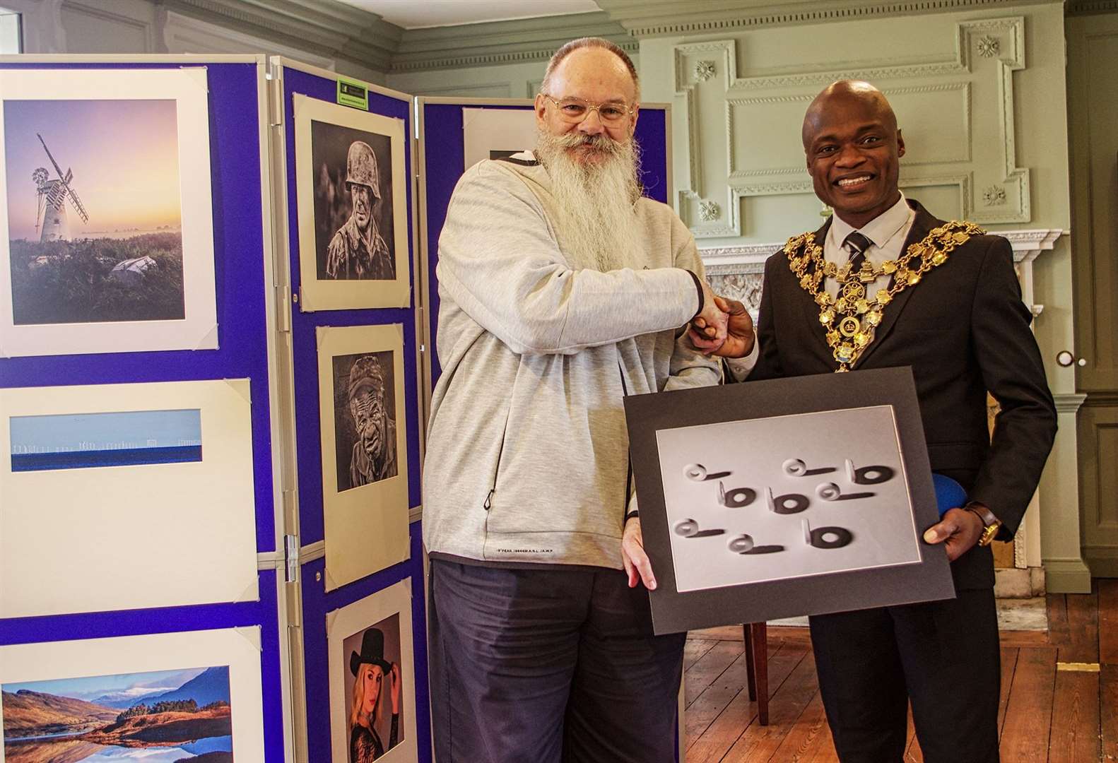 Mayor Sidney Imafidon chose a print by Martin Smart as his favourite.
