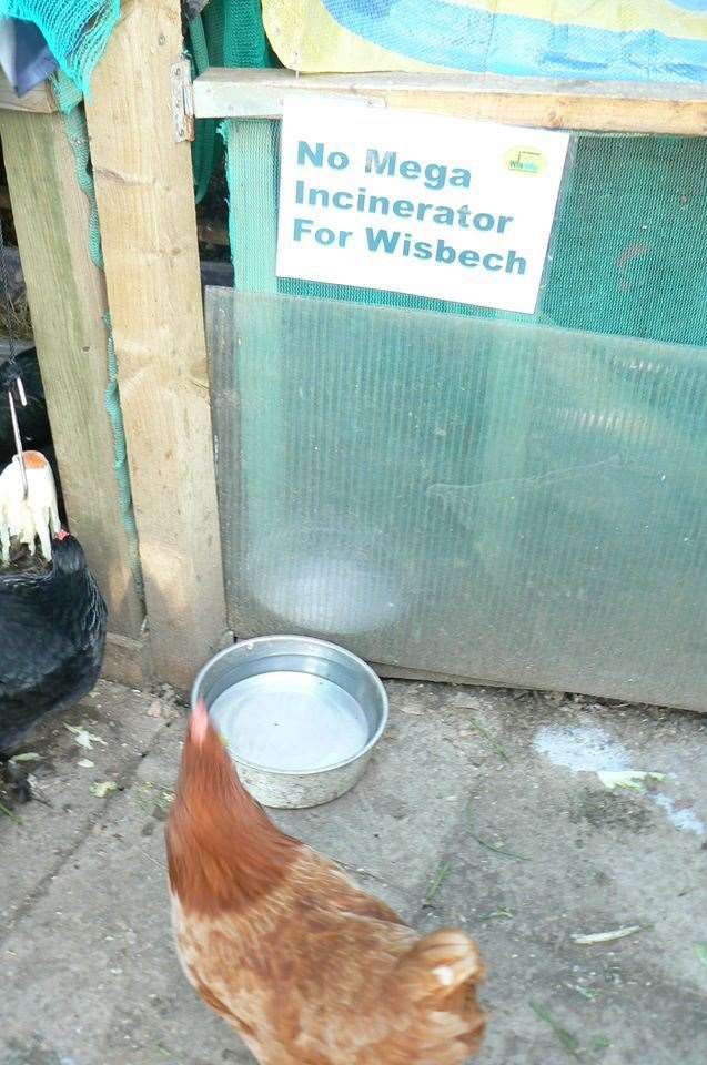 Posters against the Wisbech mega incinerator are appearing all over town. (30517952)