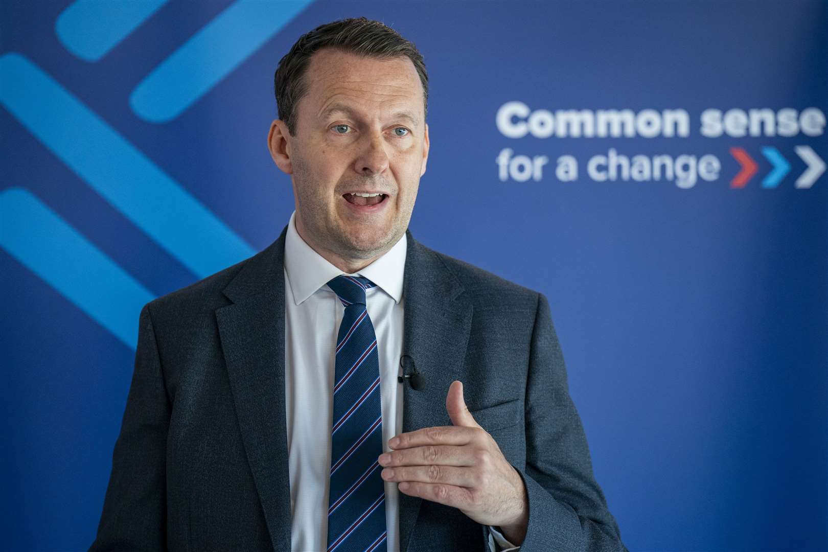 According to the poll, Russell Findlay’s Tories would slip from its current place as the main opposition to the fourth biggest party in Holyrood (Jane Barlow/PA)