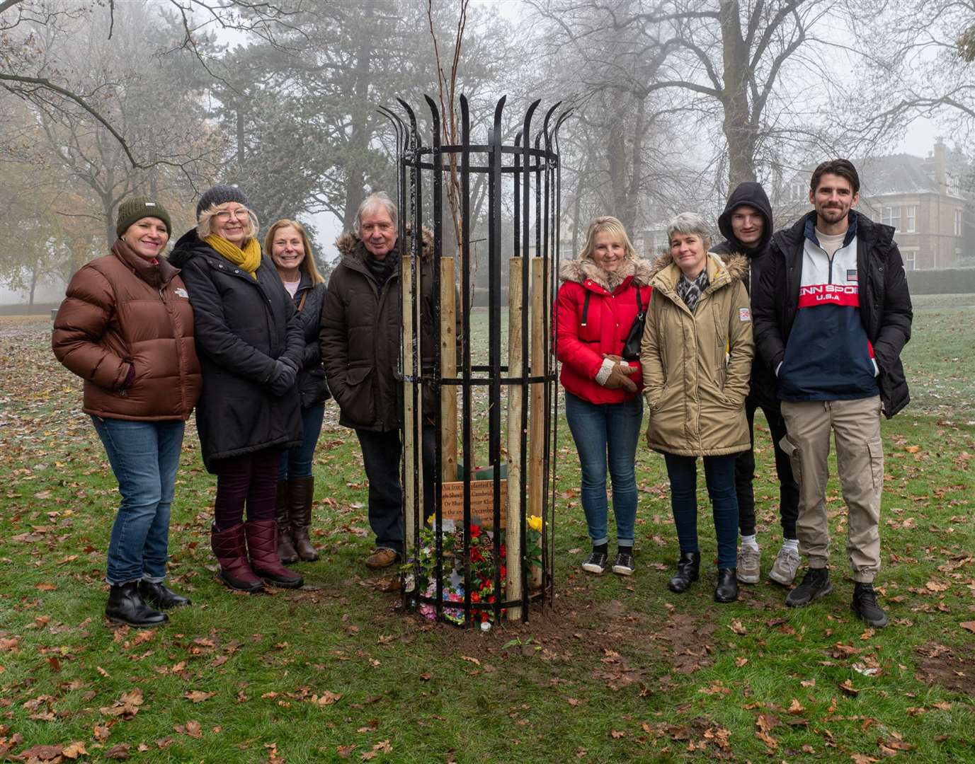 A tree has been planted in memory of those who died of Covid in Wisbech. Photo: Roger Rawson.