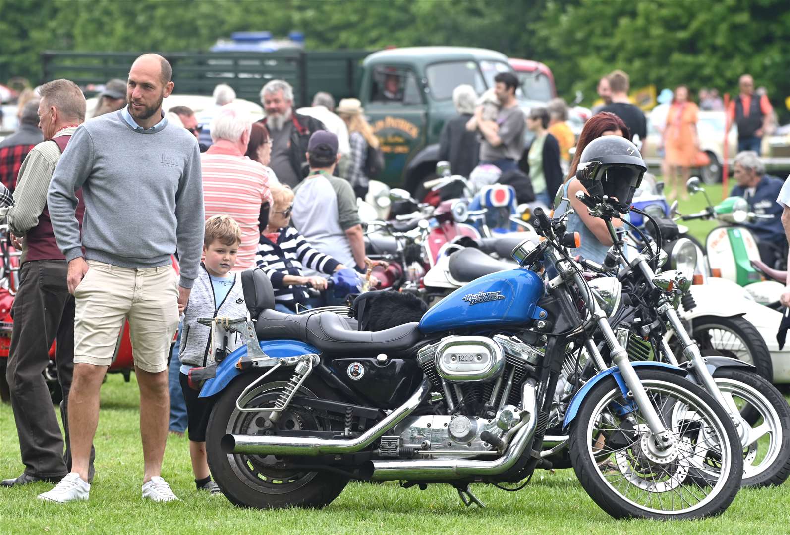 The crowds gathered to see so many different vehicles