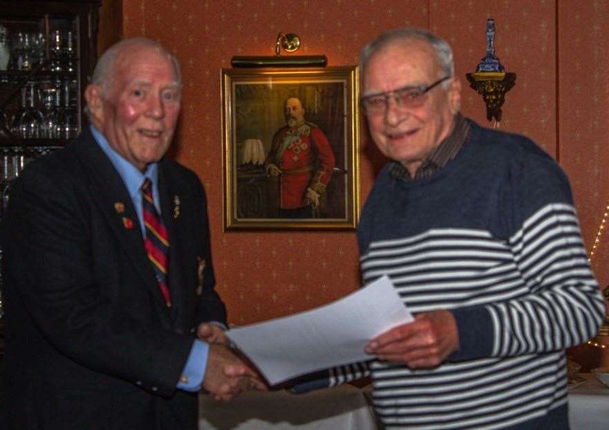 Bob Beer receives his five year award