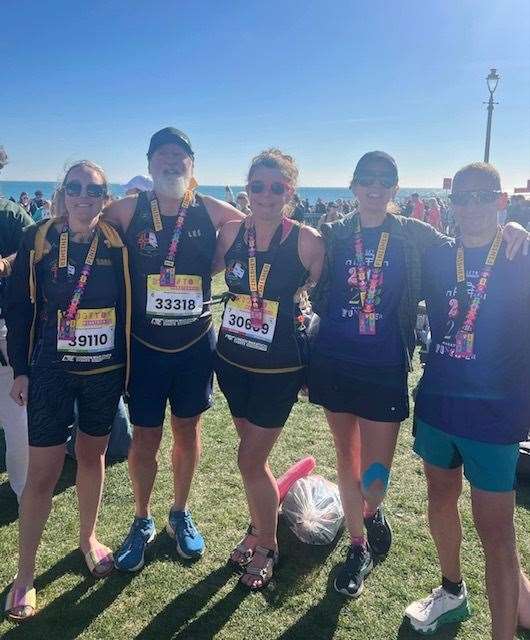 Three Counties Running Club members at Brighton
