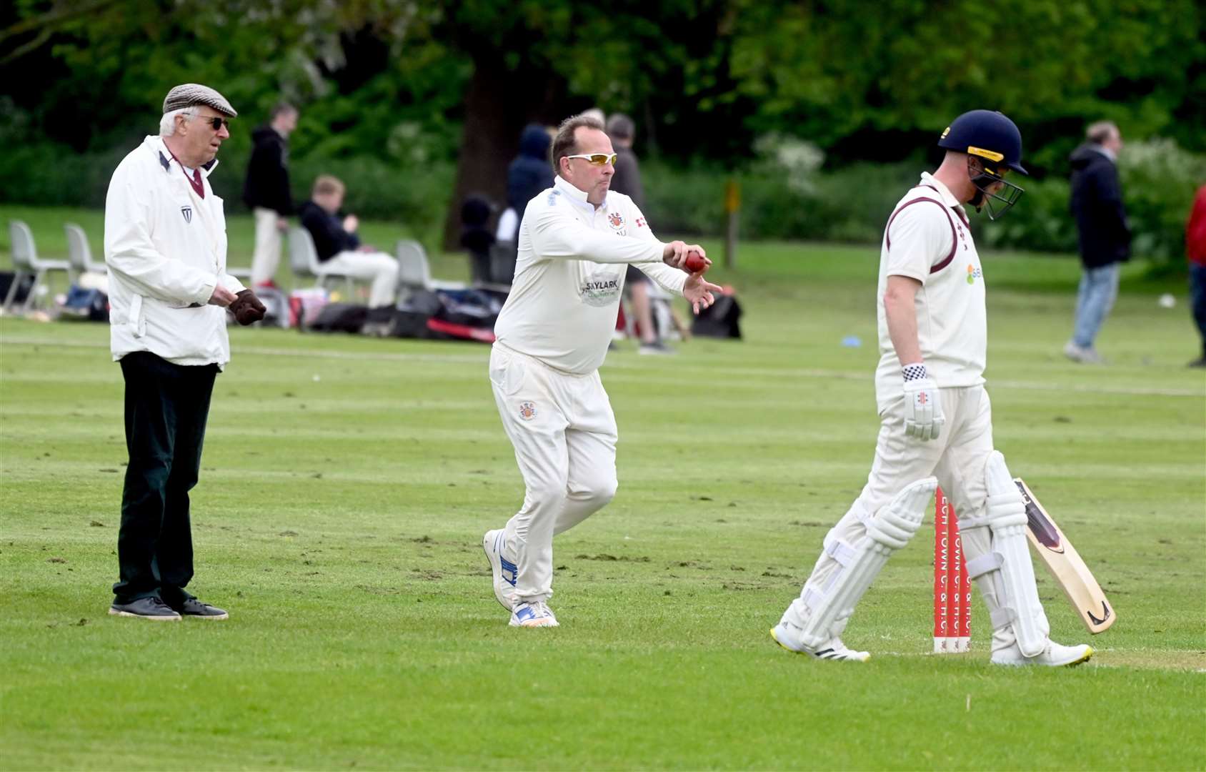 Wisbech 2nds’ Ali Anthony bowling