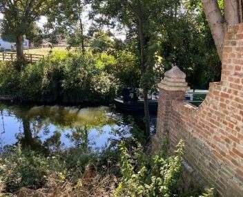 The site for the new toilets is next to the boundary wall of Old Bank House and within metres of the river.