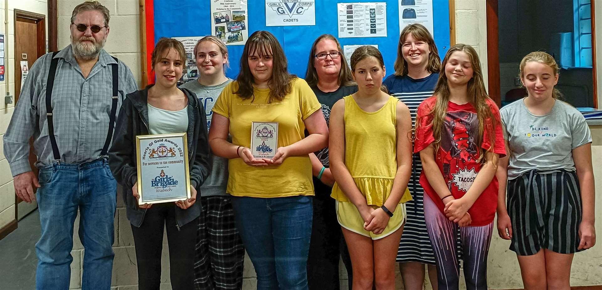 Wisbech Girls Venture Corps Cadets has been awarded a Linking Hands UK Hearts of Gold Award. (58643165)