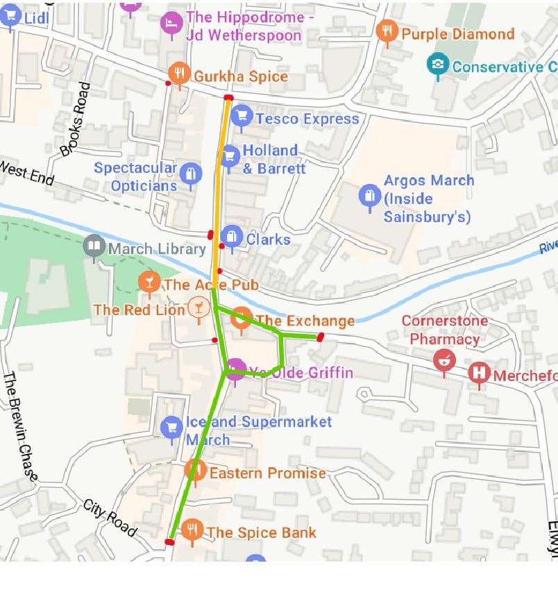 There will be road closures ahead of the March Christmas lights switch-on this Friday