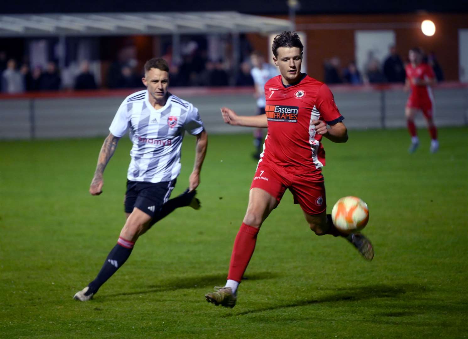 Wisbech v West Wratting in the Cambs Invitation Cup. Toby Allen