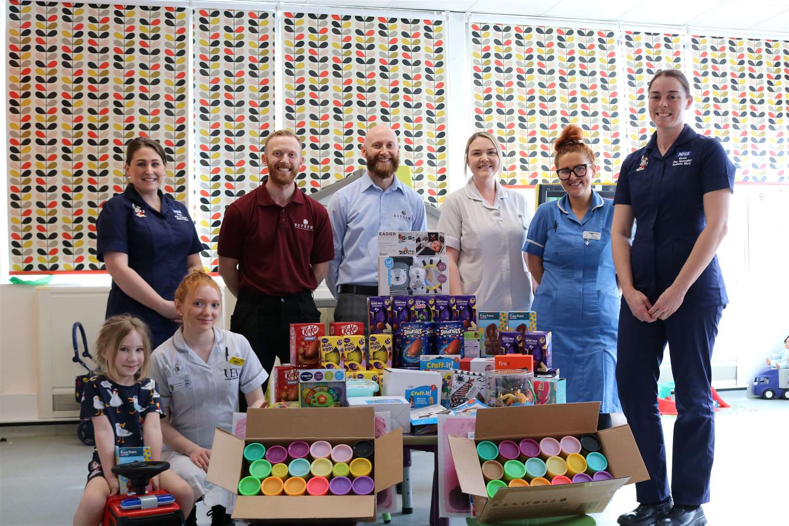The gifts donated to the ward at the hospital