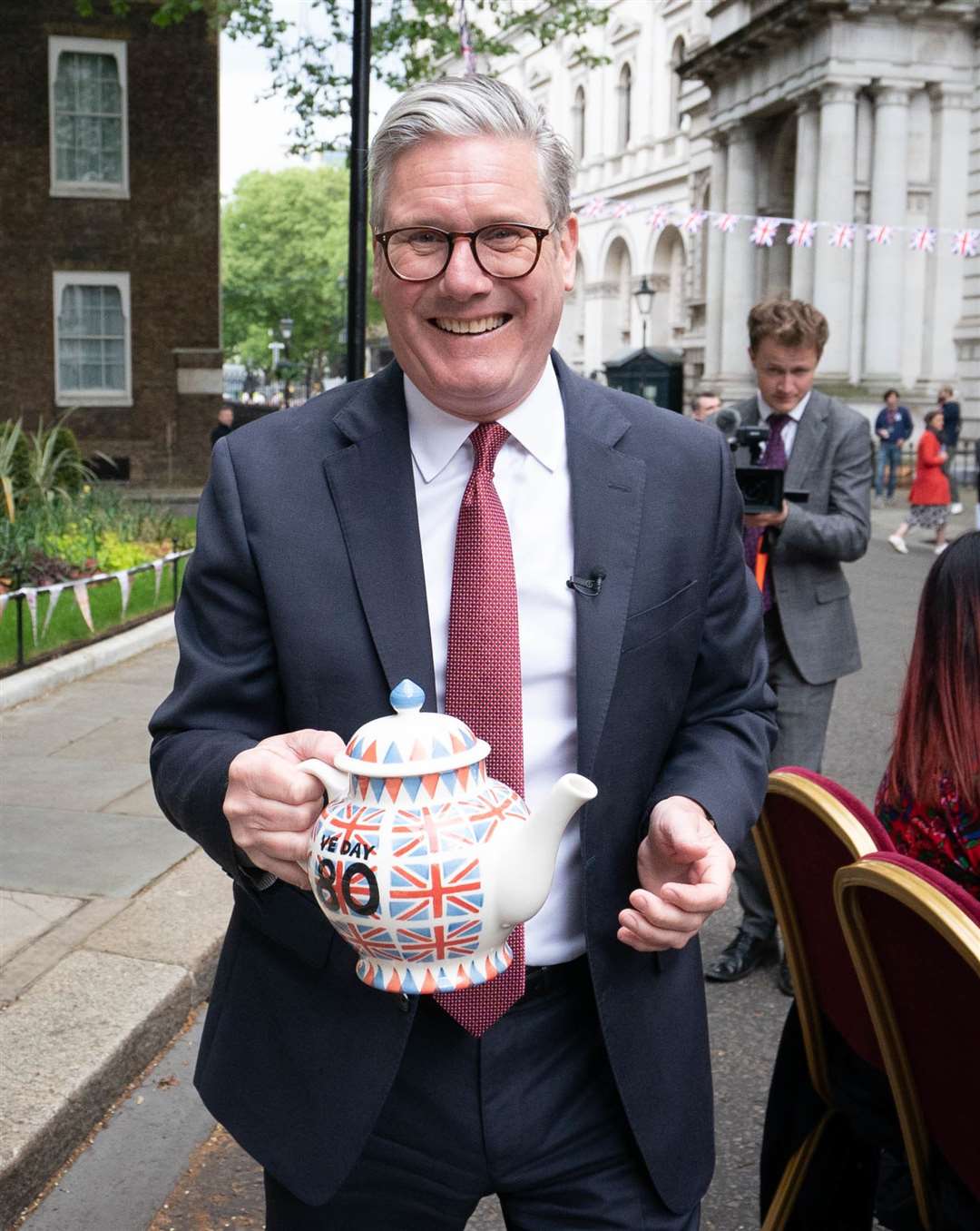 Prime Minister Sir Keir Starmer hosts a VE Day 80th Anniversary street party on Downing Street (Stefan Rousseau/PA)