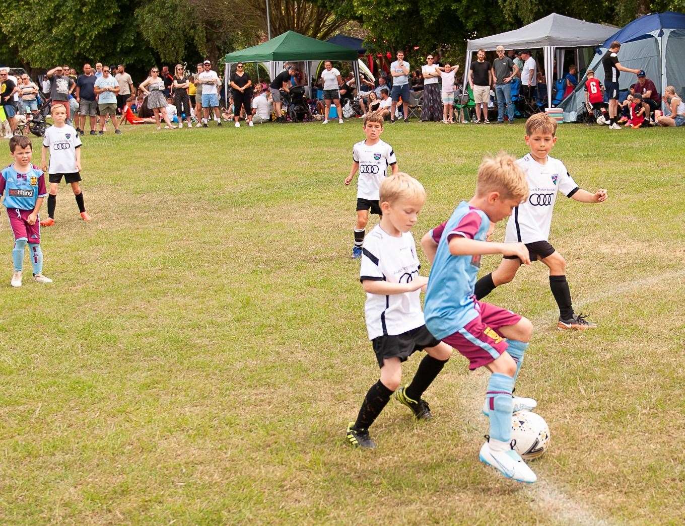 Action from the annual Wisbech St Mary football tournament.