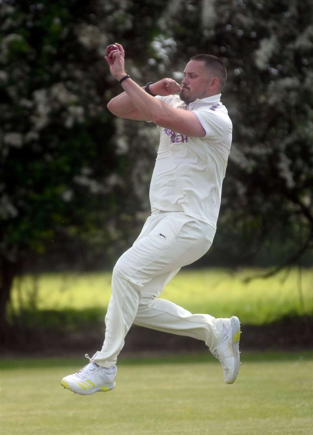 Chatteris bowler Jimmy Wood. Picture: Adam Fairbrother