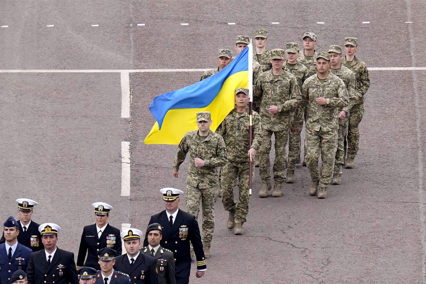 Members of the Ukrainian armed forces (Andrew Matthews/PA)