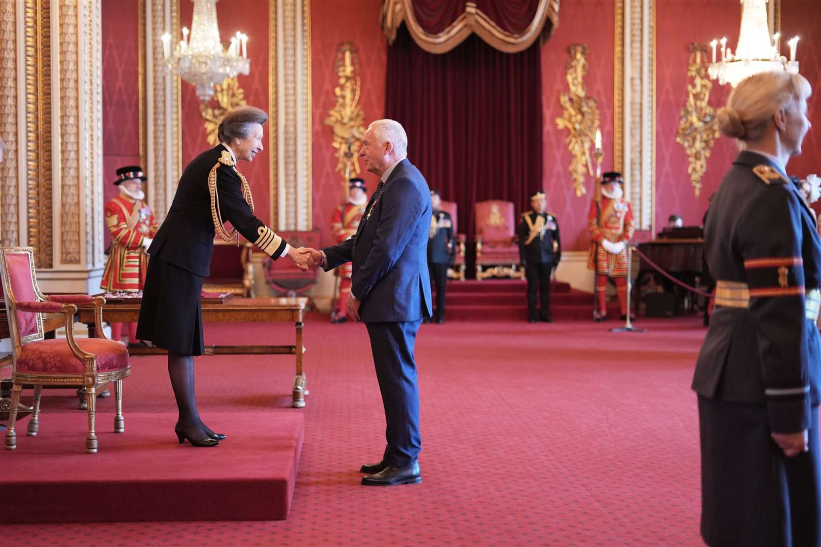 Nick Gazzard was made an Officer of the Order of the British Empire by the Princess Royal at Buckingham Palace (PA/Jordan Pettitt)