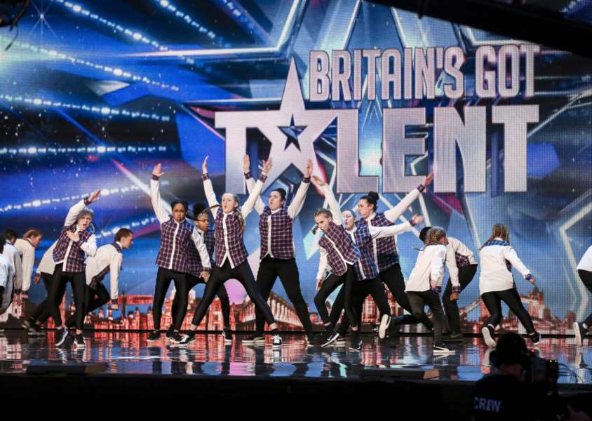 Entity Allstars, including Poppy Gill and Dolcie Simmons, with their Golden Buzzer street dance on Britain's Got Talent. Photo courtesy of THAMES/SYCO TV PRODUCTION FOR ITV by Digital Photographer TOM DYMOND and Picture Publicist: shane.chapman@itv.com
