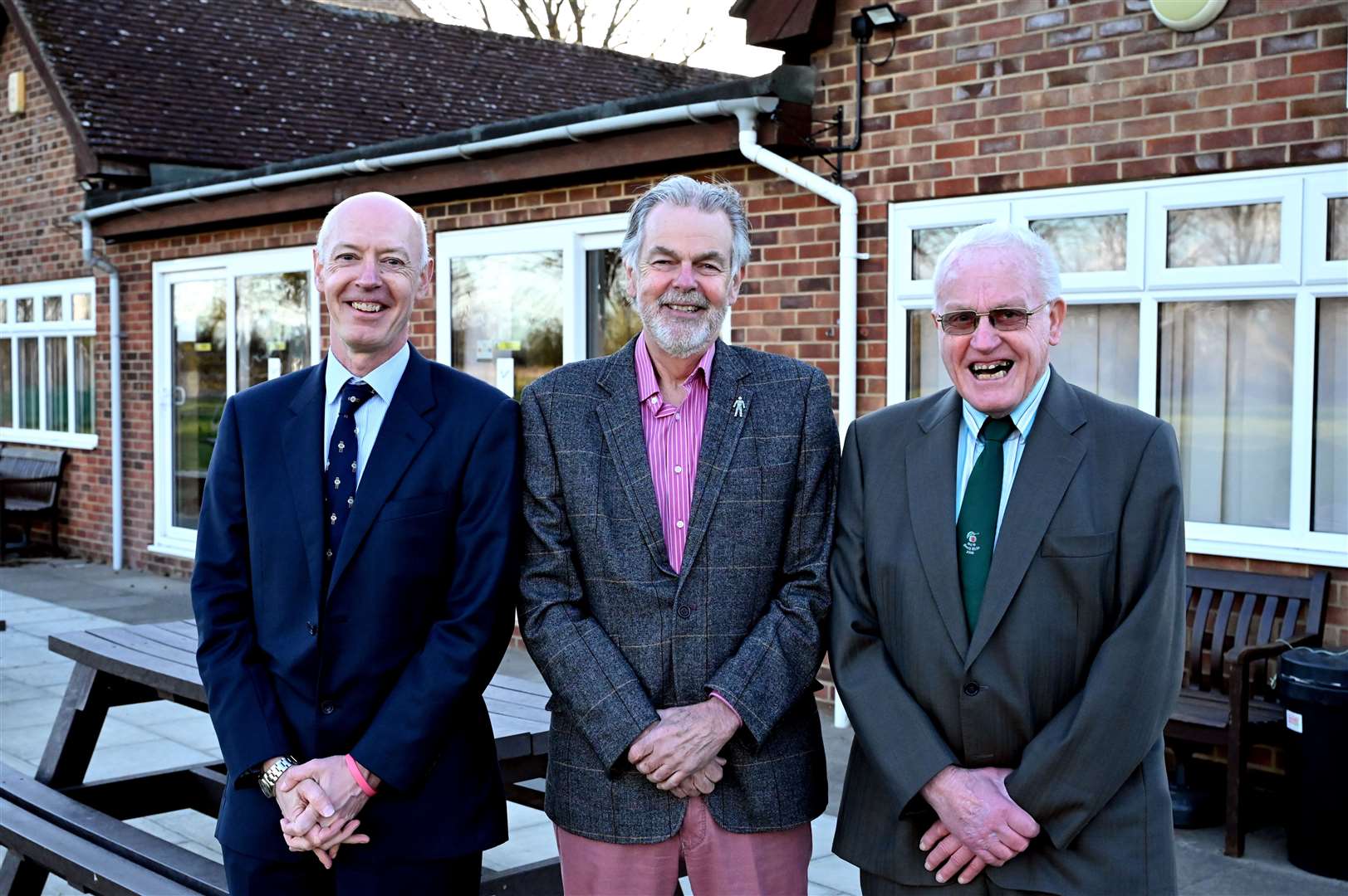 Ex England cricketer Geoff Miller speaking at March Cricket Club..Stephen Wallis, Geoff Miller and Norman Alterton. (55848564)