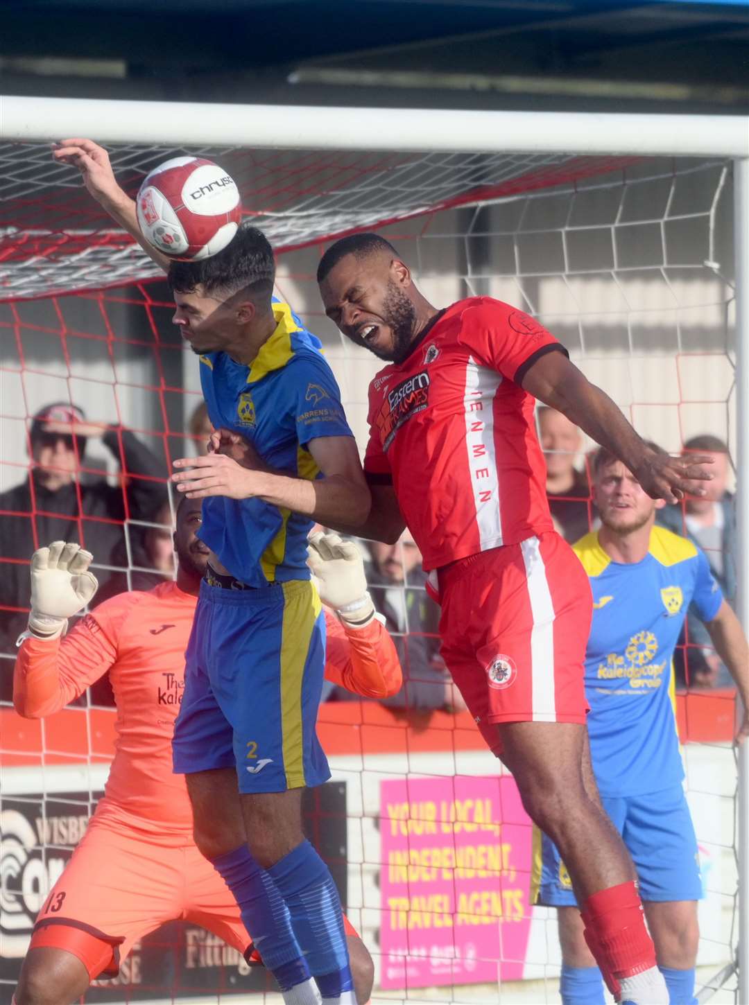 Wisbech v Tividale first round of the FA Vase Chris Assombalonga