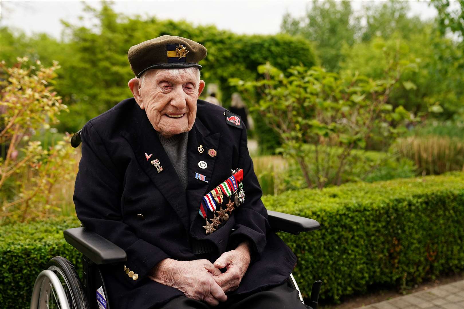 WW2 veteran Donald Rose, 110, attended the event at the National Memorial Arboretum (Jacob King/PA)