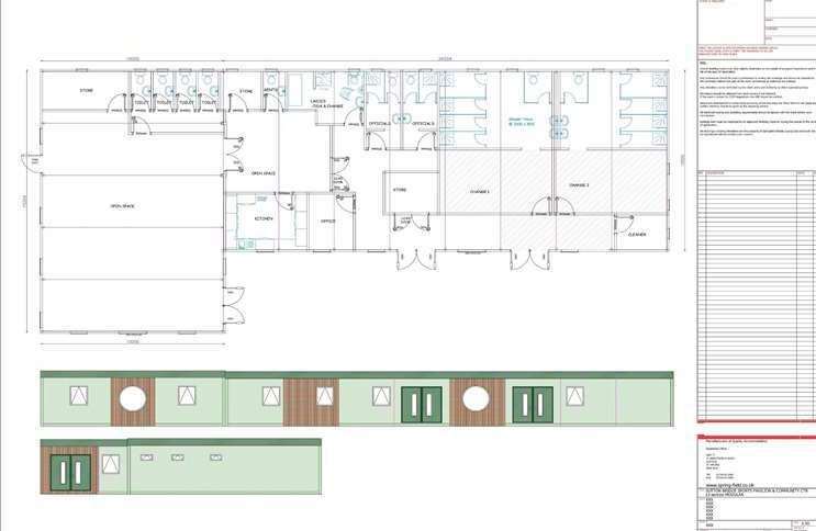 Plans for the pavilion