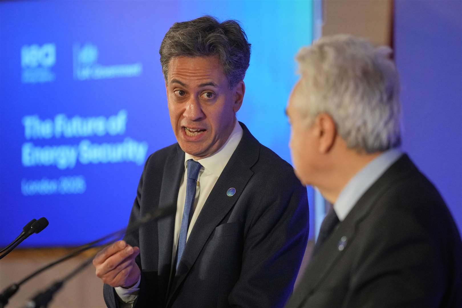 Energy Secretary Ed Miliband speaks after the summit in London (Kin Cheung/PA)
