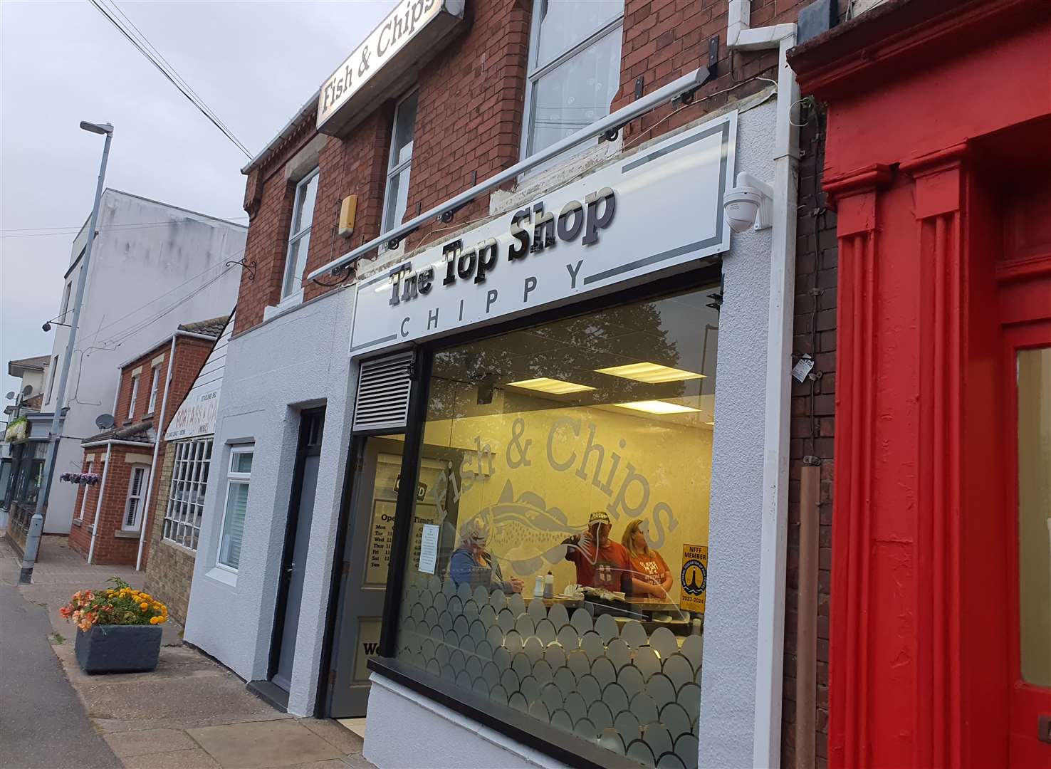 Fish and chips are popular here