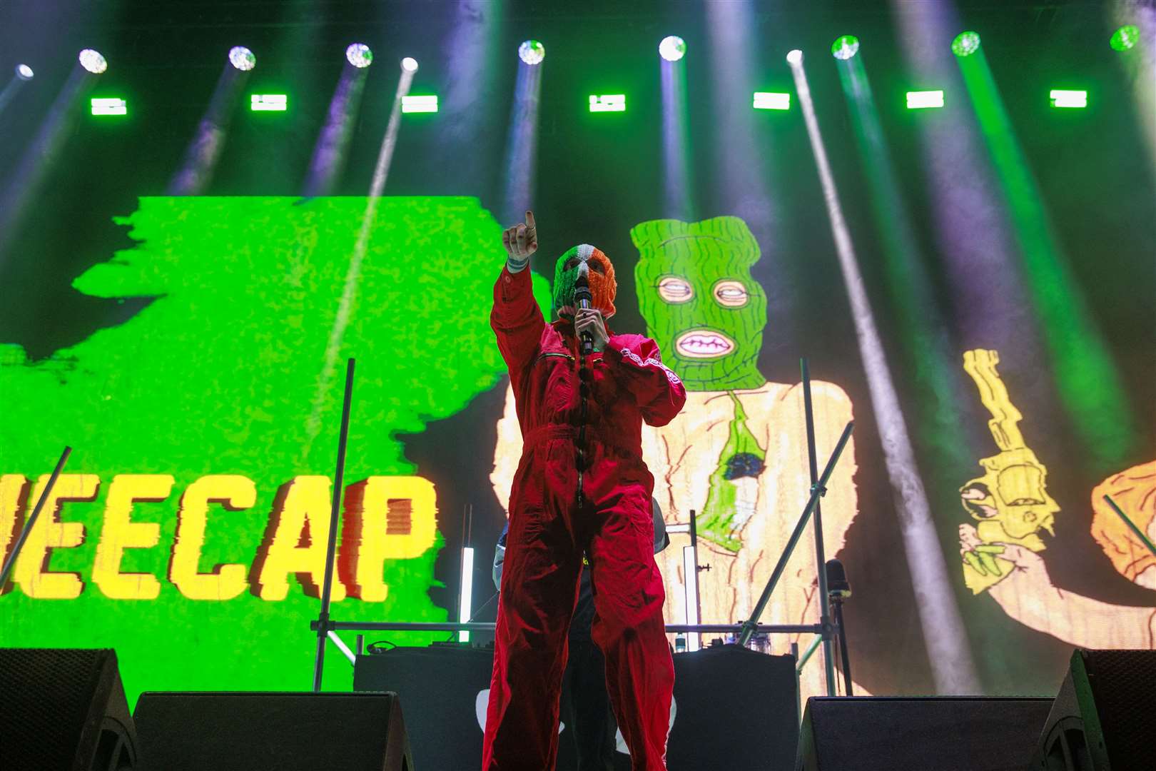 Kneecap performing at the SSE Arena in Belfast (Liam McBurney/PA)