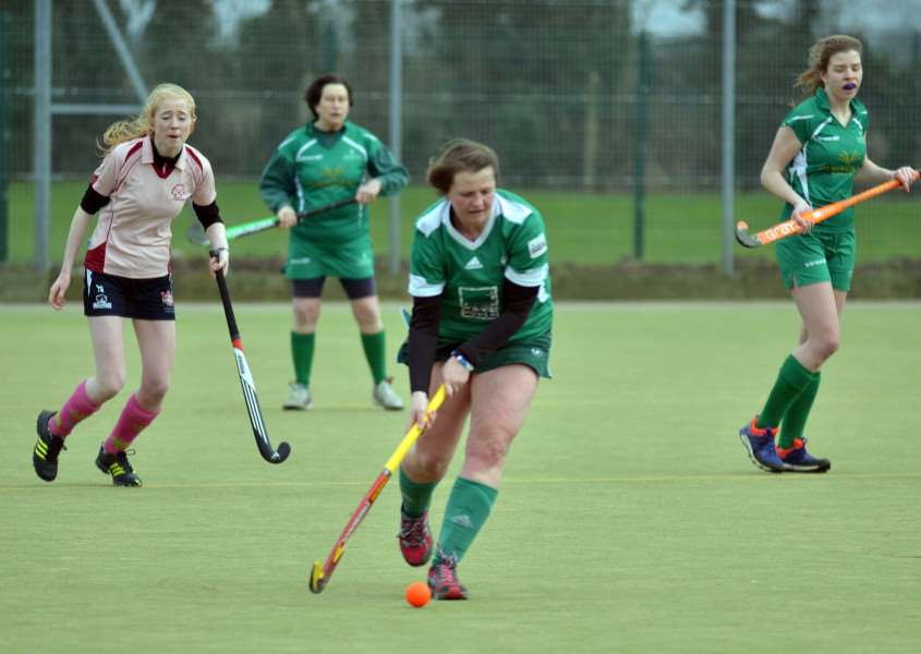 Long Sutton Hockey Club ladies in action at Peele Leisure Centre v Alford & District. Photo by Tim Wilson.