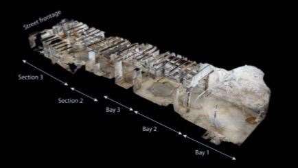 3D plan of bays beneath Wisbech Market Place. Photo: Wisbech High Street Project.