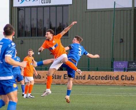 Jack Saunders in aerial action. Picture: Amber Kent