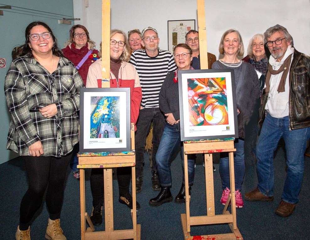 Fenland Creatives Hub: (from left) Karen Avilez, Susie Moore, Chrissie Turner, Sally Tabor, Dan Donovan and Sue Lloyd (Creative Fenland staff), Steven Hubbard, LisaBanks, Hazel McLean and Peter Leeson.