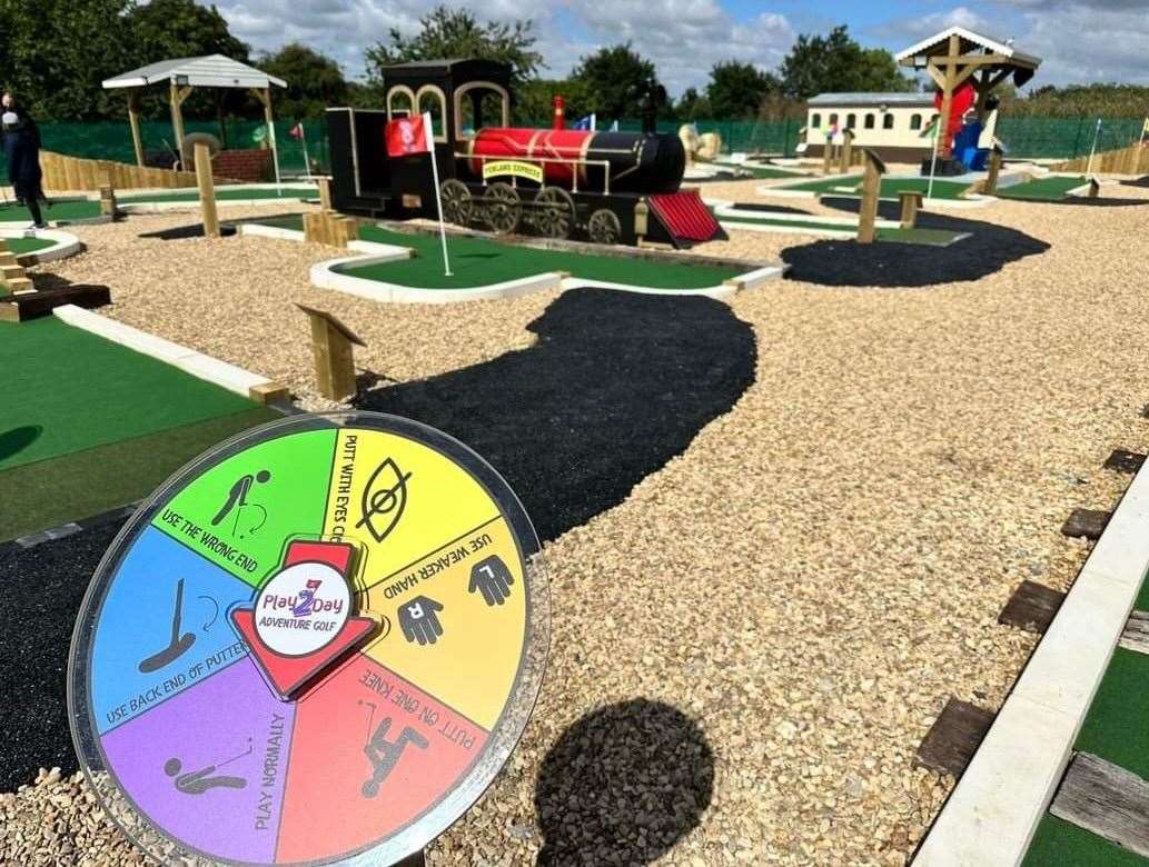The mini golf course at Play2Day in Guyhirn