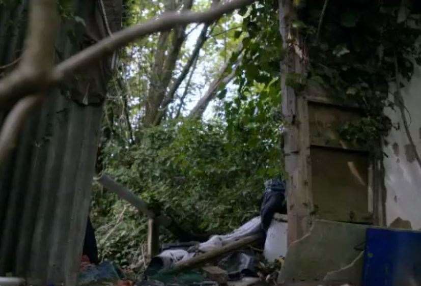 Ricardas Puisys lived in a derelict shed in woodland for five years. (45867543)