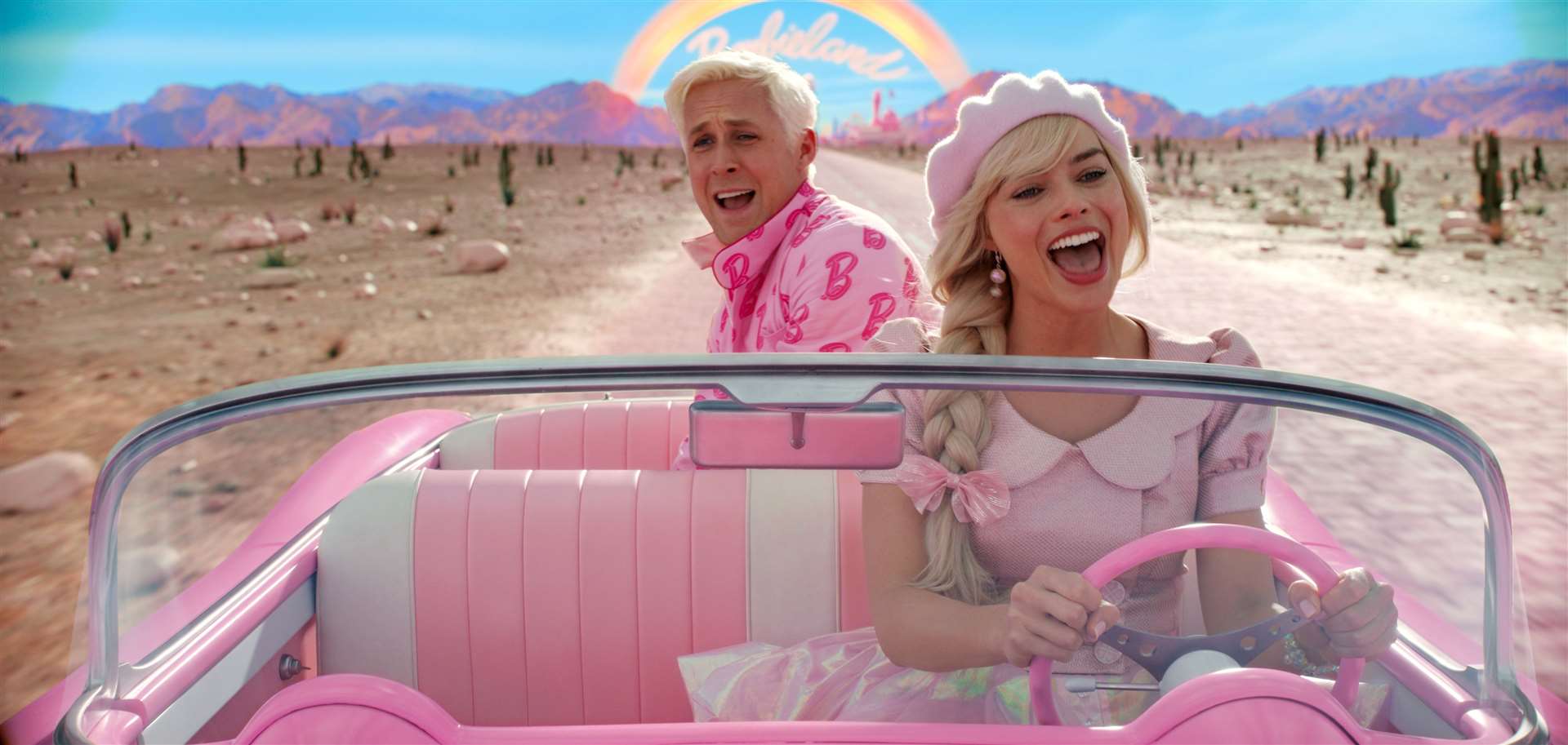 Ryan Gosling as Ken and Margot Robbie as Barbie in Barbie – he has been nominated for an Oscar. Picture: Warner Bros Pictures