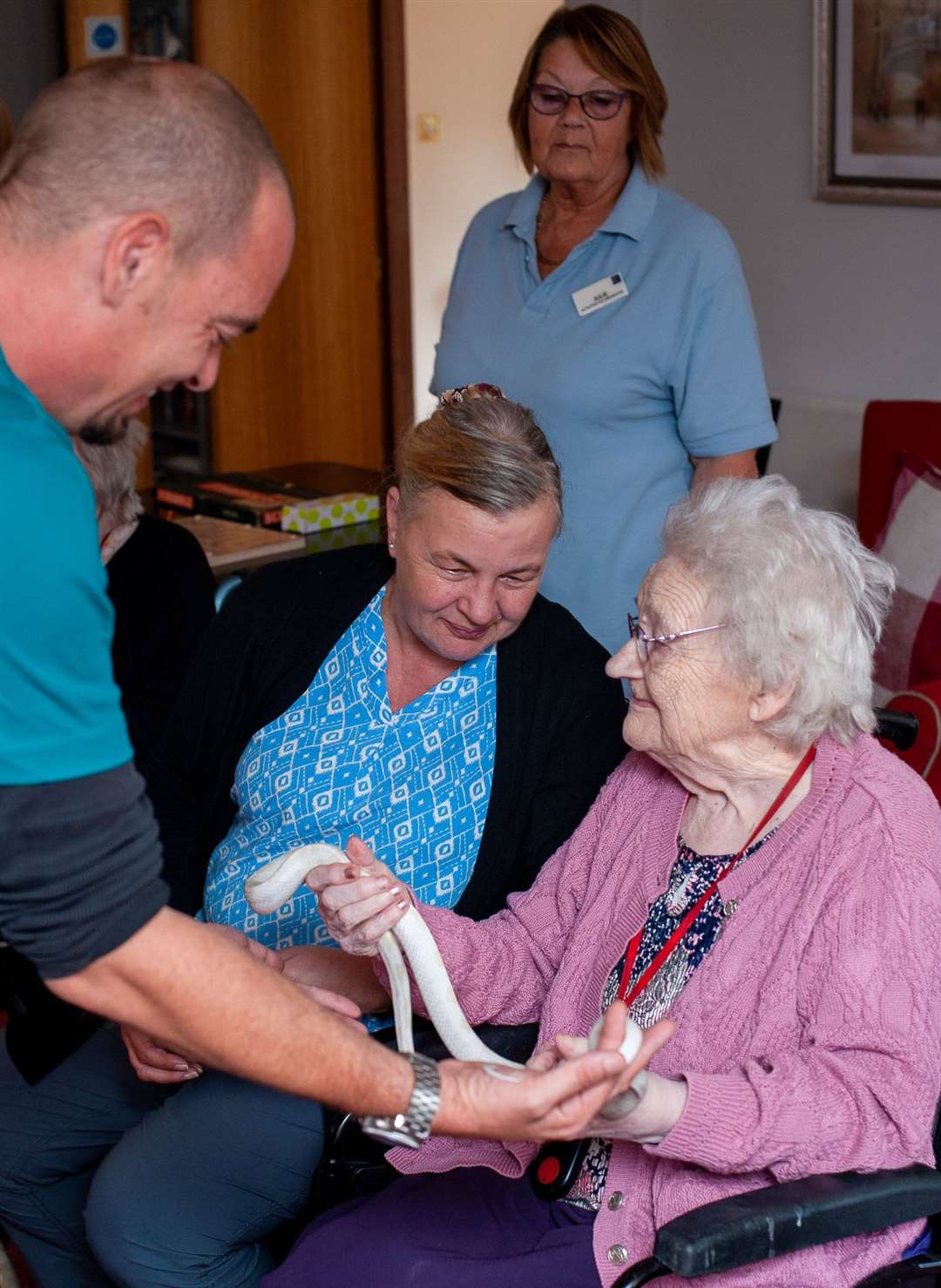 Zoolab allowed residents to handle animals including snakes.