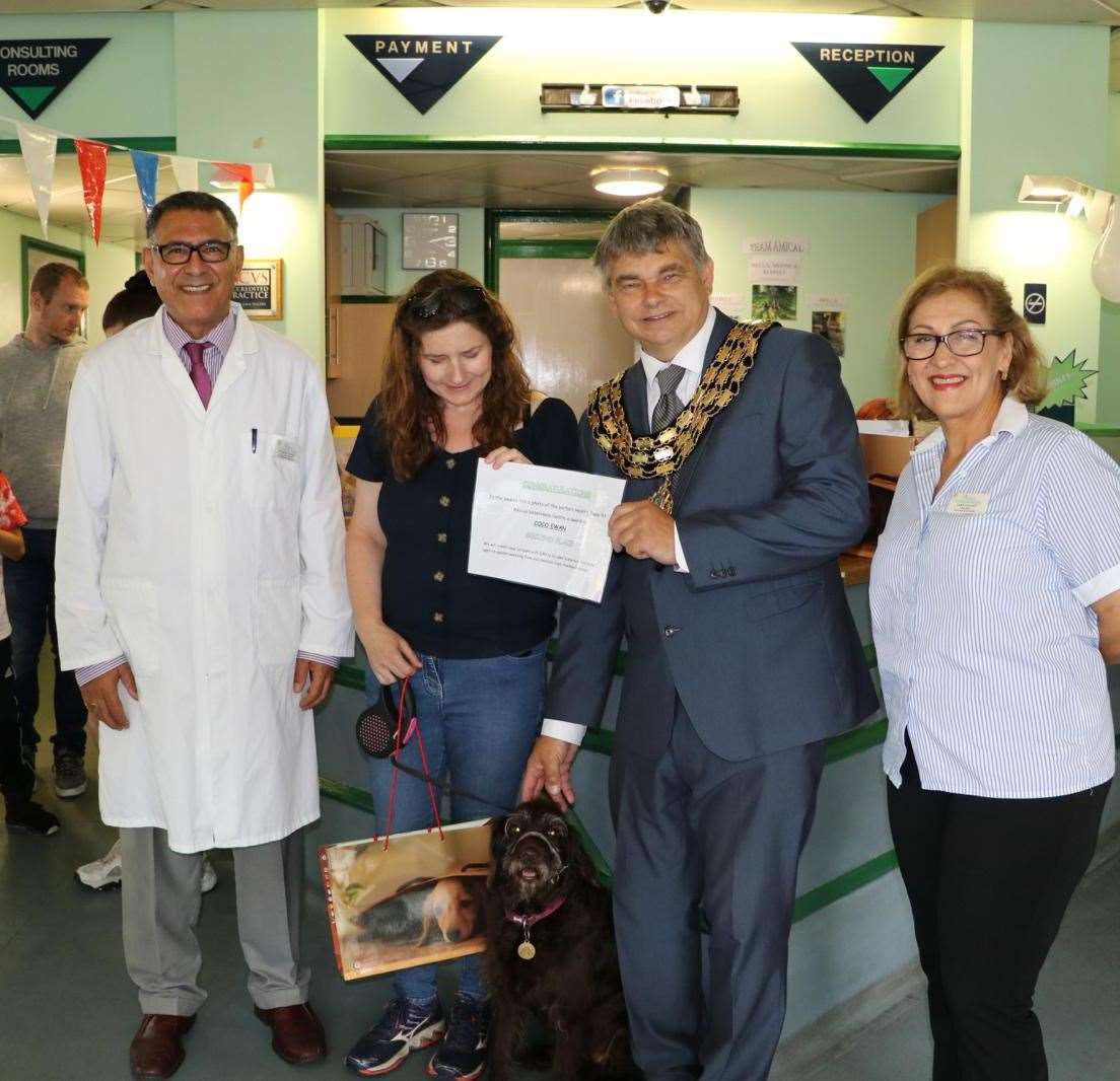 Dr Nick Valley with former March Mayor Rob Skoulding during one of the practice open days.