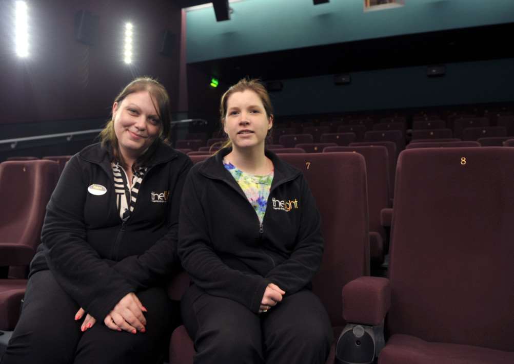 The Light Cinema opening of the bottom 2 screens.'left to right Anna Clingo and Emma McGuire ANL-151204-174954009