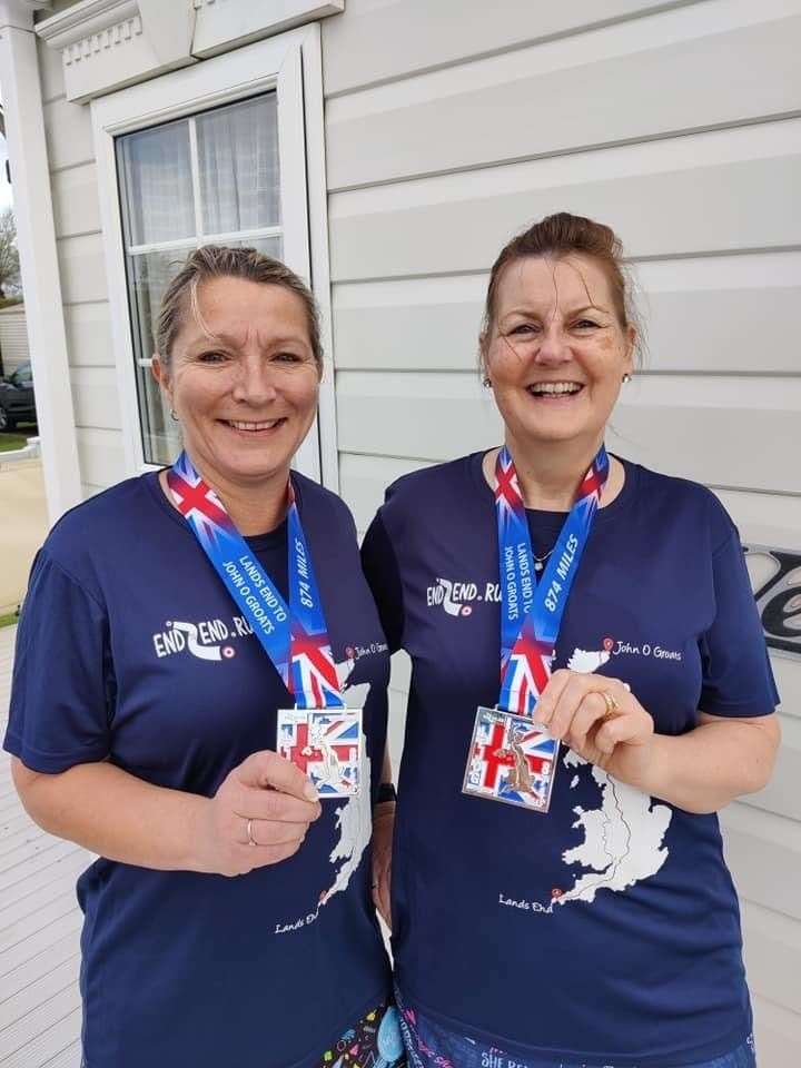 Sandra Rhodes and Janette Smith completed the virtual Lands End to John O'Groats challenge. (47730958)