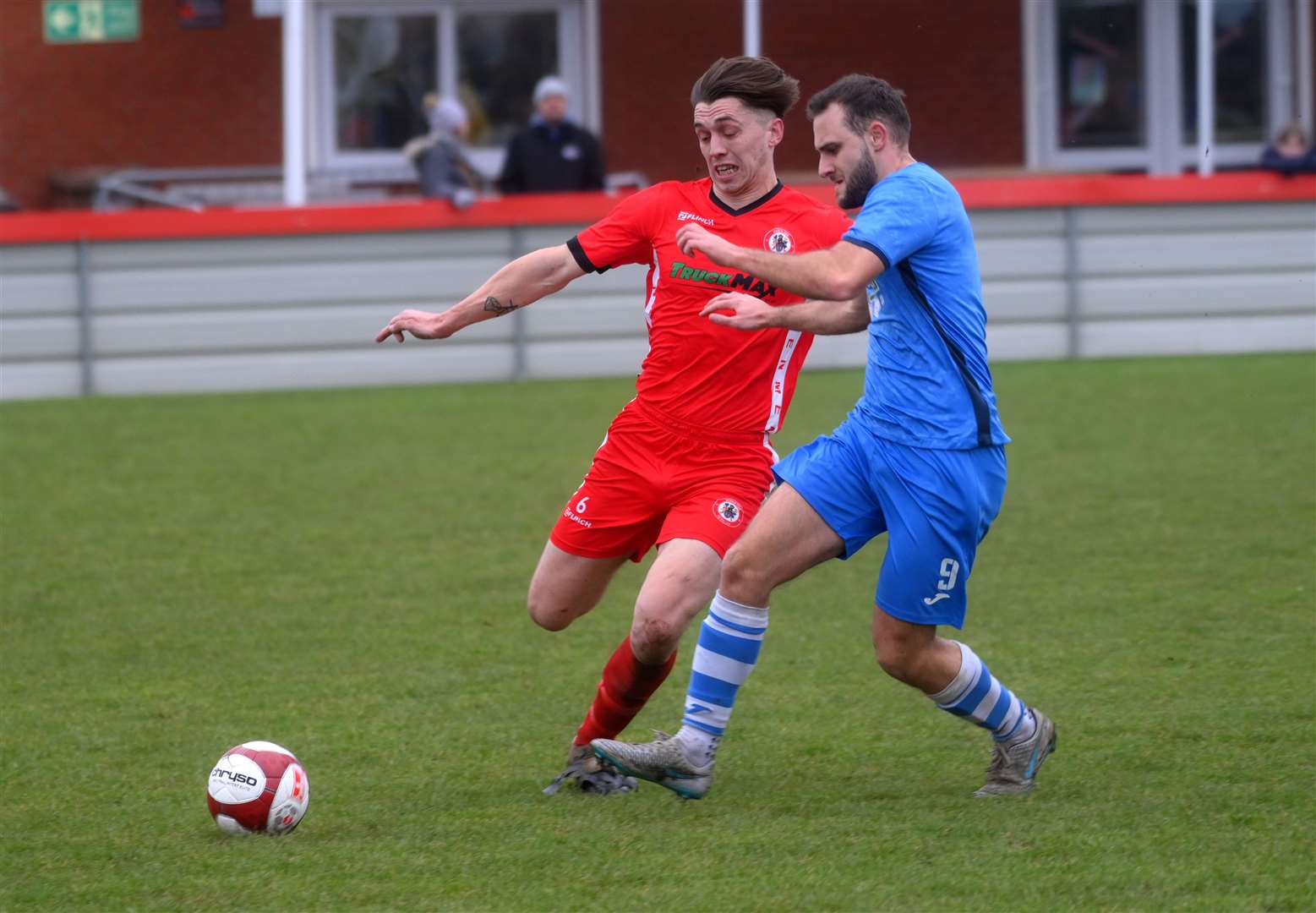 Action from Wisbech Town Reserves v Outwell Swifts