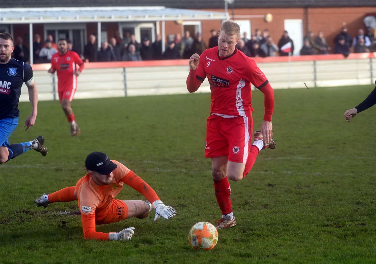 Michael Frew scored one and made one for Wisbech today
