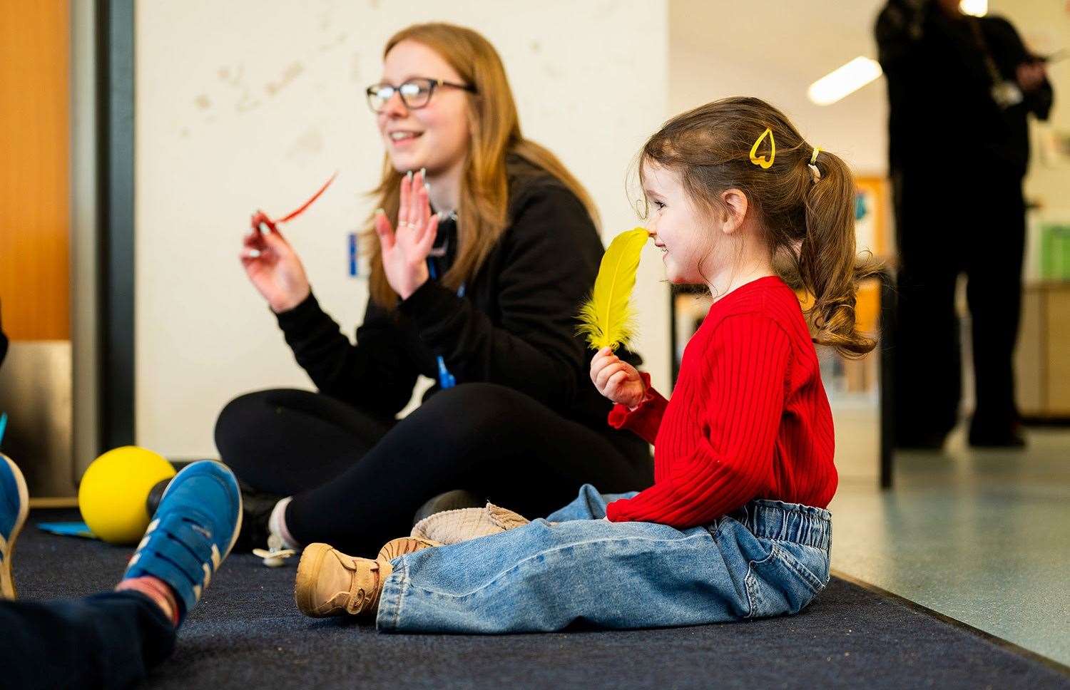 Paul Harrison, assistant principal corporate services, visited Stepping Stones Pre-school in Littleport where he shadowed apprentice Tegan Bedford